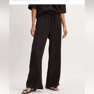 Everlane Women's Wide Leg Black Pants